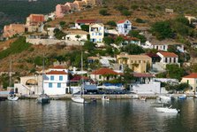 Waterfront, Assos, Kefalonia, Greece.