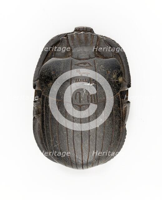 Heart Scarab of the Worker Amun-Mes, Egypt, New Kingdom, Dynasty 19, reign of Ramesses II... Creator: Unknown.