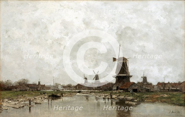 The Five Windmills, 1878. Artist: Maris, Jacob (1837-1899)