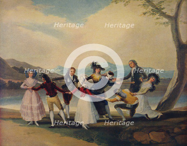 'La Gallina Ciega', (Blind Man's Buff), 1788, (c1934). Artist: Francisco Goya.