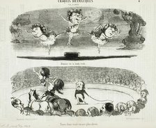 Danses de la haute école - Poses d'une école..., 1853. Creator: Honore Daumier.