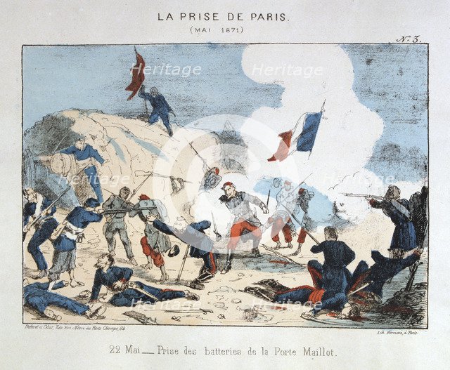 'La Prise de Paris', 22 May 1871. Artist: Anon