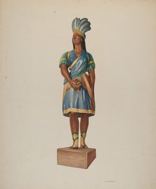 Cigar Store Indian, c. 1940. Creator: Robert W.R. Taylor.