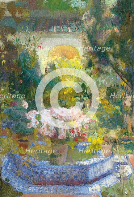 The Courtyard of the Sorolla House. Artist: Sorolla y Bastida, Joaquín (1863-1923)