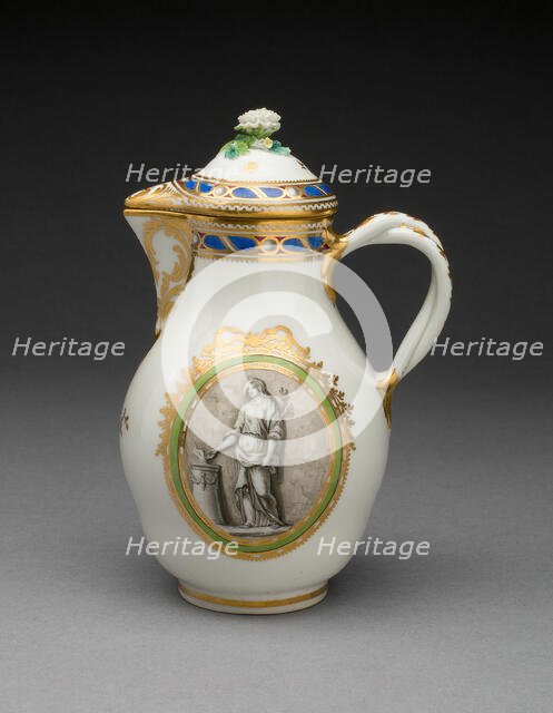 Coffee Pot (part of a Coffee Service), Vienna, c. 1770. Creator: Vienna State Porcelain Manufactory.