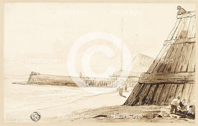 Stockade along Shore, n.d. Creator: Unknown.