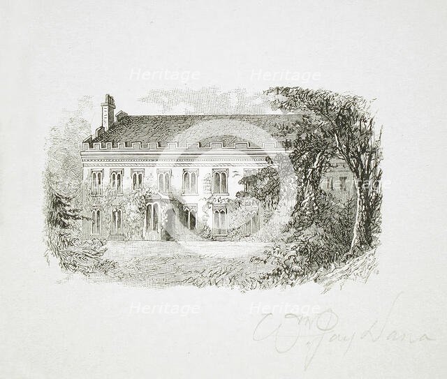 House with Tree on Right, 1880. Creator: William Jay Dana.