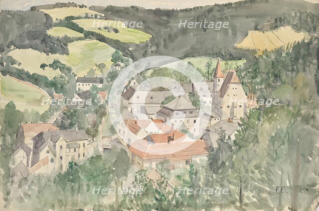 Village landscape, around 1910/1920. Creator: Franz Barwig.