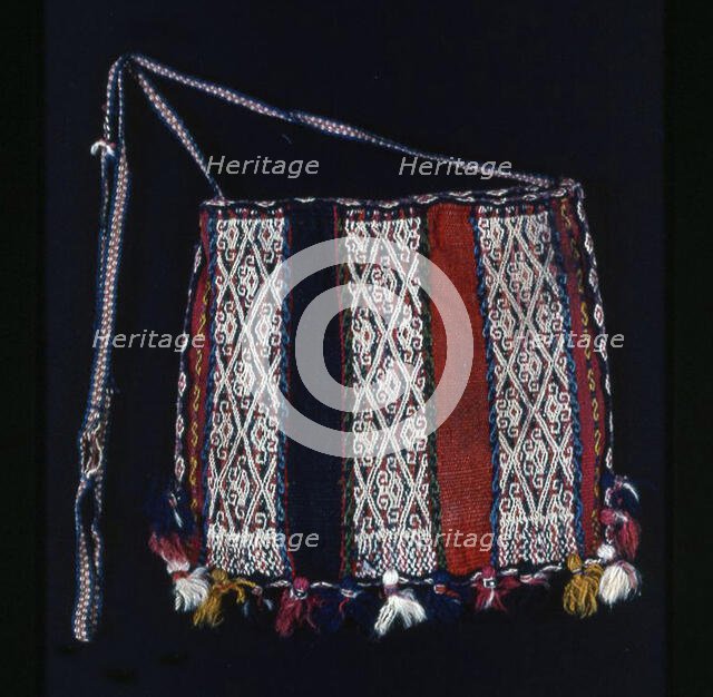 Coca Bag (Chuspa), Bolivia, 1850/1900. Creator: Unknown.