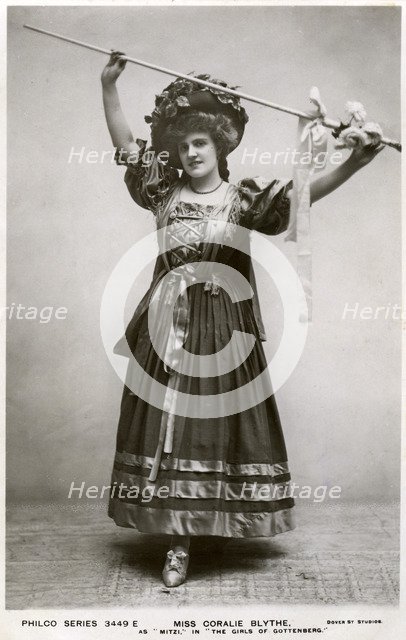 Miss Coralie Blythe as 'Mitzi', c1908.Artist: Philco Publishing Company