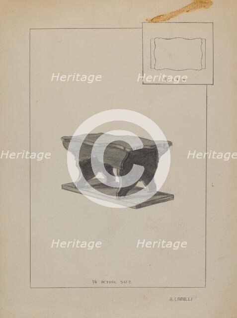 Child's Bench, c. 1936. Creator: Albert Camilli.