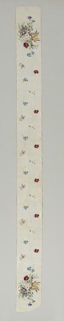 Brocaded Silk Ribbon, 1800s. Creator: Unknown.