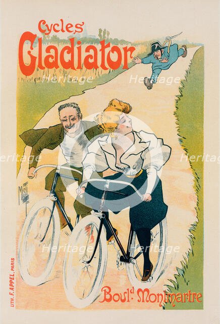 Affiche pour les "Cycles Gladiator"., c1897. Creator: Ferdinand Misti-Mifliez.