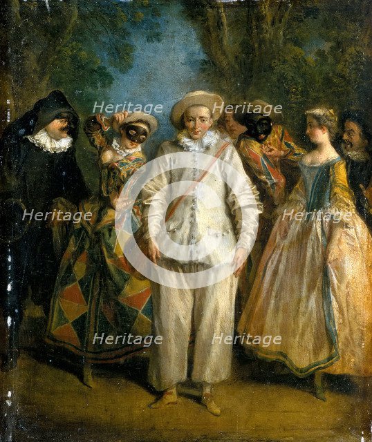 The Actors of the Commedia dell'Arte. Artist: Lancret, Nicolas (1690-1743)