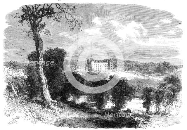 Floors Castle, Kelso, seat of the Duke of Roxburghe, visited by Prince and Princess of Wales, 1865. Creator: Unknown.