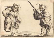 Dancers with Lute, c. 1617. Creator: Jacques Callot.