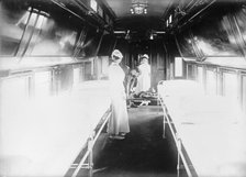 Army, U.S, Hospital Car - Interior, 1917. Creator: Harris & Ewing.