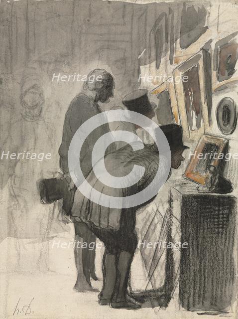 Art Lovers, 1863-1869. Creator: Honoré Daumier (French, 1808-1879).