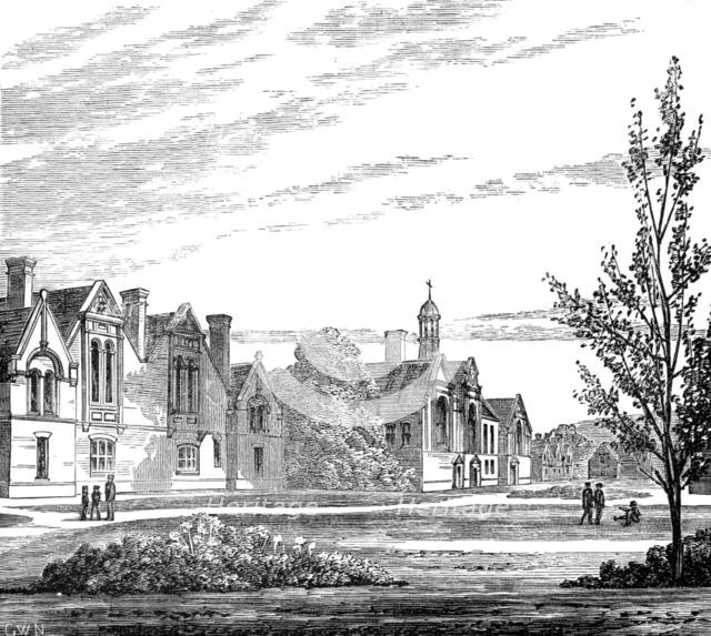 Home for Orphan Boys at Swanley, opened by the Prince and Princess of Wales, 1883. Creator: Unknown.