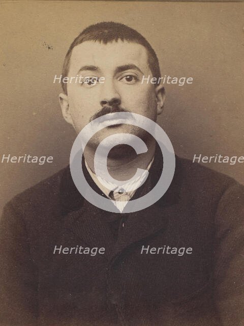 Simonin. Joseph. 26 ans, né à Saint-Maurice (Seine). Gainier. Anarchiste. 6/3/94. , 1894. Creator: Alphonse Bertillon.