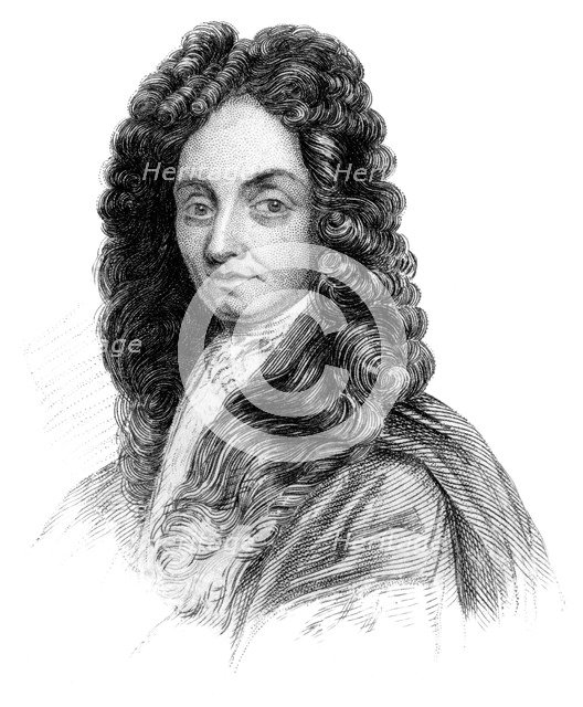 Sir Christopher Wren, English architect, designer, astronomer and geometrician, (c1850). Artist: Unknown