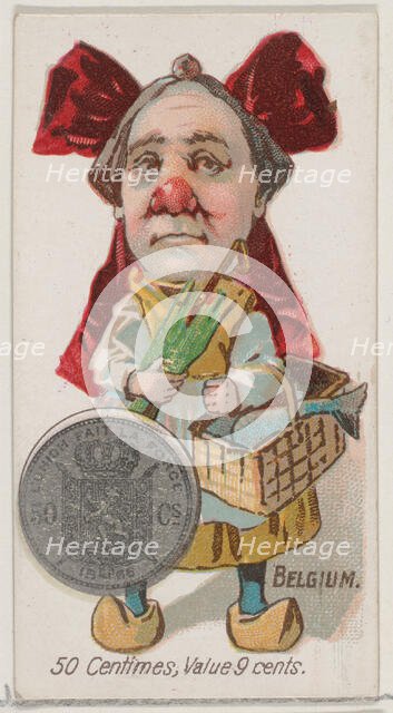 Belgium, 50 Centimes, from the series Coins of All Nations (N72, variation 1) for Duke bra..., 1889. Creator: Unknown.