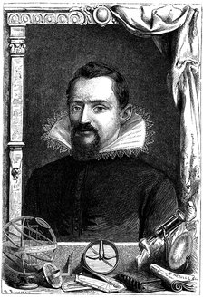 Johannes Kepler, German astronomer, c1600, (c1870). Artist: Unknown