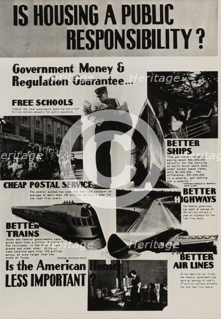 Poster by Record Section, Suburban Resettlement Administration,  1935-12. Creator: Arthur Rothstein.