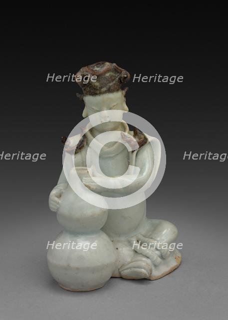 Potter Seated with Double Gourd Vase, 1300s. Creator: Unknown.