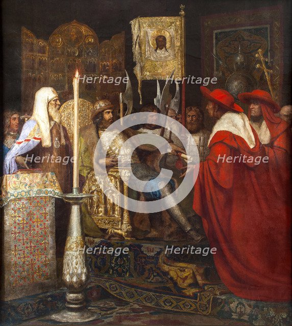 Alexander Nevsky Receiving Papal Legates.