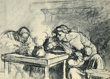 'The Soup', c1862-1865, (1943). Creator: Honore Daumier.