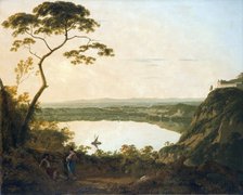 'The lake of Albano', 1790. Artist: Joseph Wright of Derby.