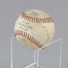 Baseball stamped with the Negro American League logo, 1937-1962. Creator: Unknown.