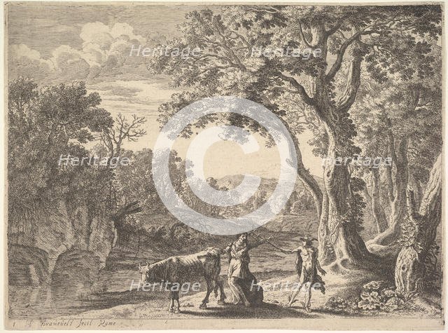 Mercury Turning Battus to Stone. Creator: Herman van Swanevelt.