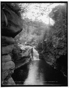 Falls in Nay Aug Glen, Scranton, Pa., between 1890 and 1901. Creator: Unknown.