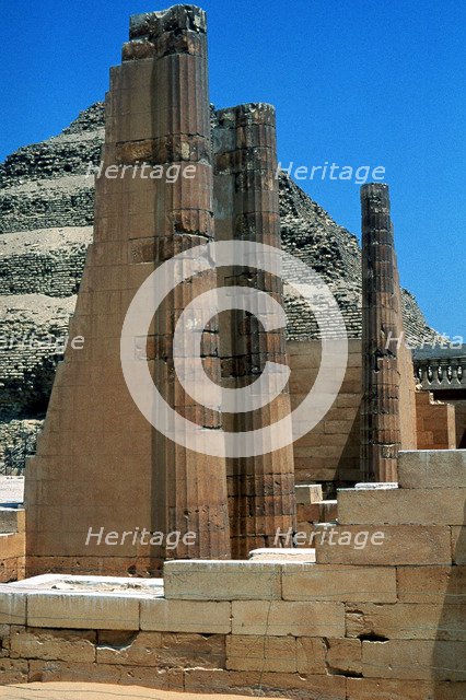 Step Pyramid of King Djoser (Zozer), Saqqara, Egypt, 3rd Dynasty, c2613 BC. Artist: Unknown