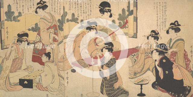 A Merry Evening Party, ca. 1805. Creator: Kitagawa Utamaro.