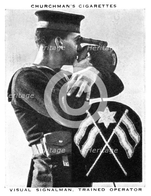 Visual Signalman, Trained Operator, 1937.Artist: WA & AC Churchman