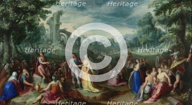 The Continence of Scipio Africanus, 1600. Artist: Mander, Karel van, the Elder (1548-1606)