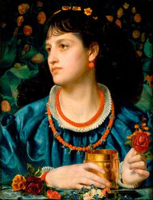 Isolde with the Potion, 1870. Creator: Sandys, Frederick (1829-1904).