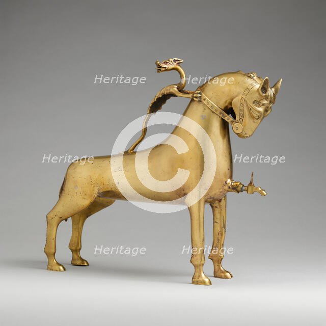 Aquamanile in the Form of a Horse, German, ca. 1400. Creator: Unknown.
