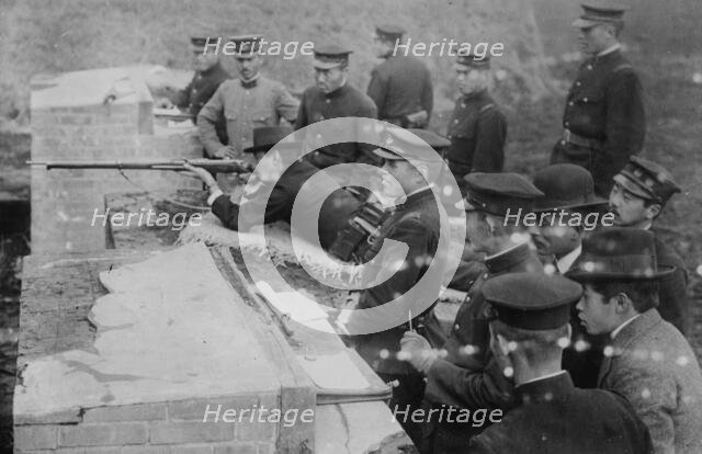 Japanese students learn to shoot, between c1915 and c1920. Creator: Bain News Service.
