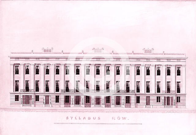 Syllabus Row, New York, 19th century. Creator: Alexander Jackson Davis.