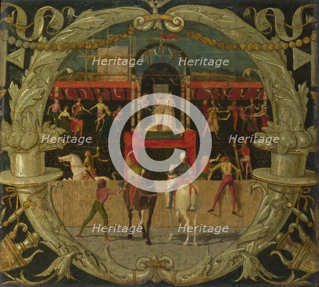 The Rape of the Sabine Women (after the signal), c. 1490. Artist: Morone, Domenico (c. 1442-1518)