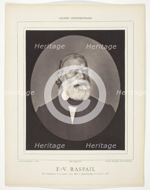 F.V. Raspail, c. 1876. Creator: Etienne Neurdein.