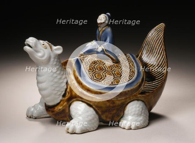 Box in the Form of Urashima Taro Riding on the Long-Tailed Turtle, 19th century. Creator: Unknown.