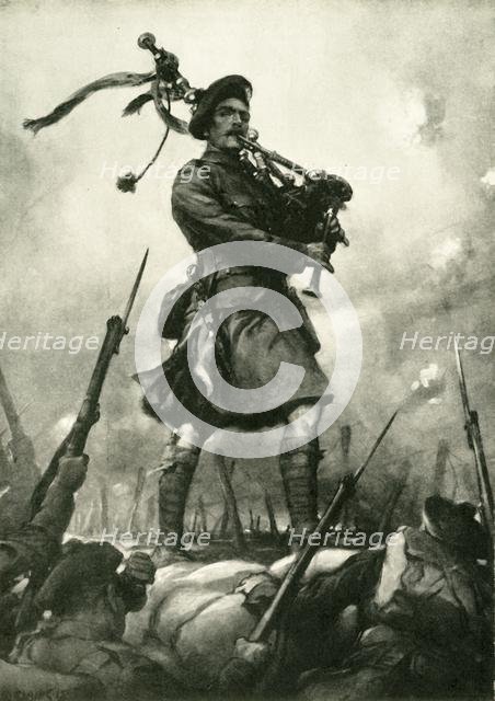 'How Piper Laidlaw won the Victoria Cross on September 25, 1915', (c1920). Creator: Christopher Clark.