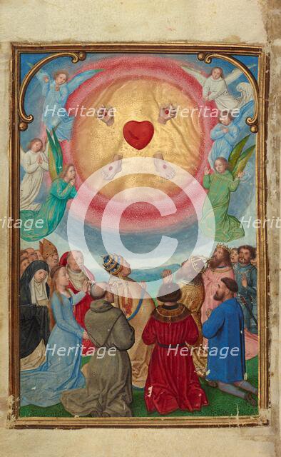 The Worship of the Five Wounds; Prayer Book of Cardinal Albrecht of Brandenburg, about 1525-1530. Creator: Simon Bening.