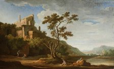 Landscape with Castle Ruins, 1765. Creator: Adolf Fryderyk Harper.