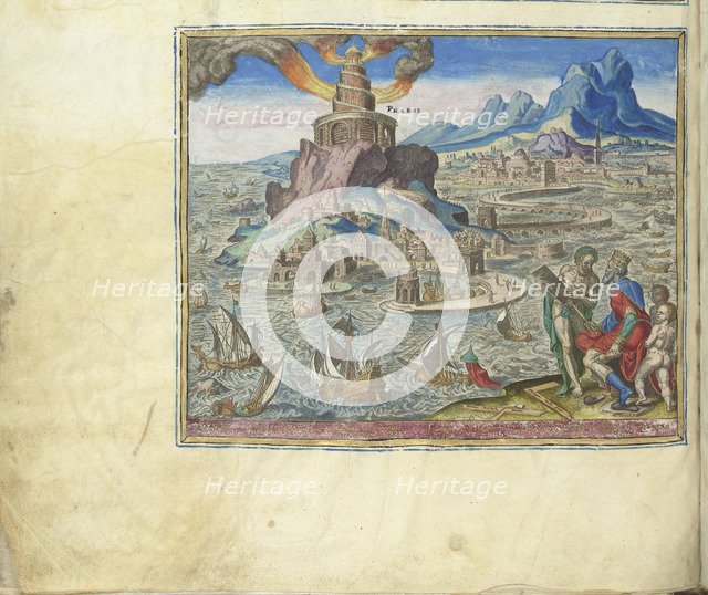 The Lighthouse at Alexandria (from the series The Eighth Wonders of the World), 1572. Artist: Galle, Philipp (Philips) (1537-1612)